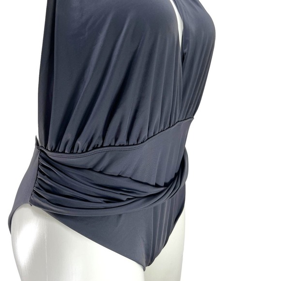 Good American NEW Waist Cincher One-piece Swimsuit In Matte Black Plus Size 3X - Picture 10 of 16